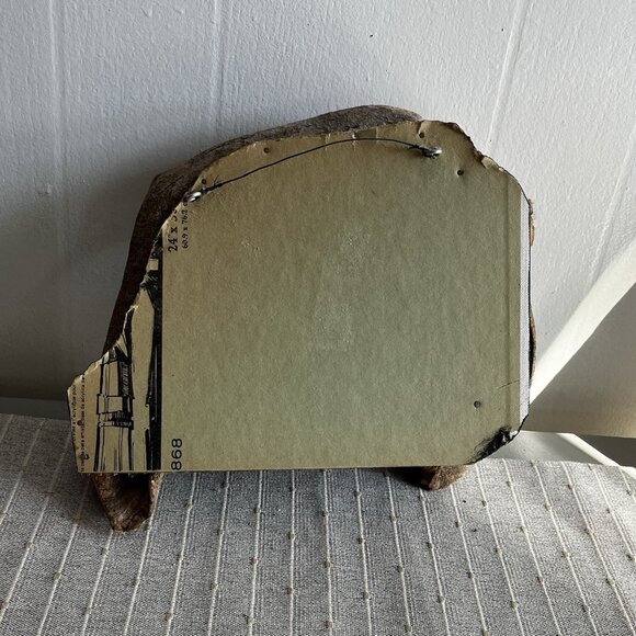 Rustic Hand Painted Raccoon Folk Art Wood Branch Frame Dimensional signed - Picture 6 of 13